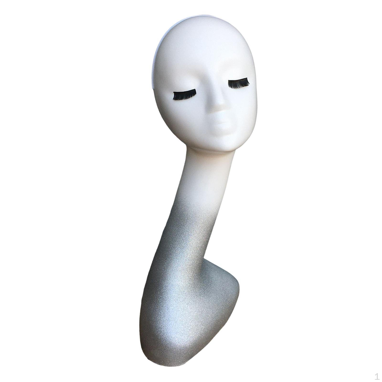 

Female Mannequin Model Head Height 50 to Use Stay Stable Easy Clean Jewelry Display Irregular Argent