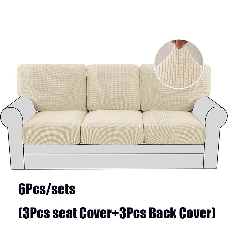 Solid Color Thickenastic Sofa Cover Living Room Protector Kids Slipcover Couch Cover Seat Cushion Washable Removable