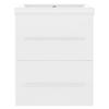 Vidaxl Cabinet with Built-in Sink, White, Wood-based Material