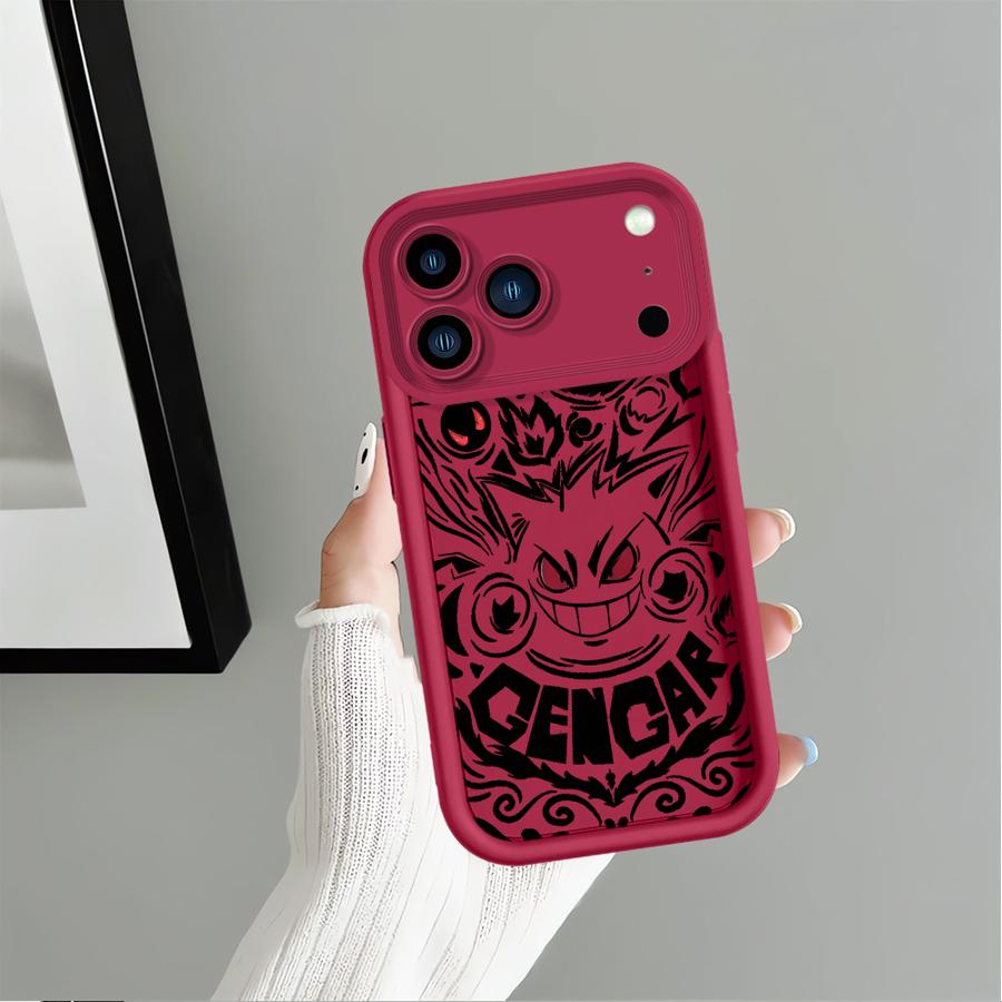 Pokemon Gengar Phone Cover Case for Apple iPhone 17 Pro Max 16 11 15 XS 14 Plus XR Air 13 Mini 16e 12