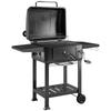 Charcoal BBQ Grill with Adjustable Charcoal Pan, Large Barbecue Grill Smoker with Side Tables, Temperature for Outdoor