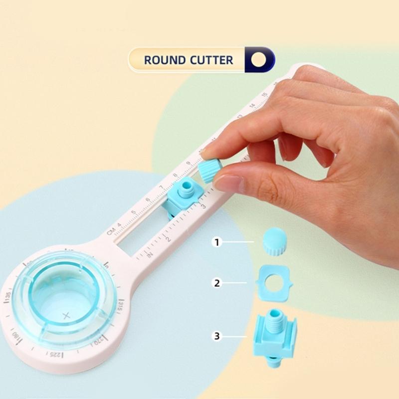 Circular Paper Cutter Paper Round Trimmer Multifunctional Scrapbooking Tool for Paper Coupons Label Photo Cardstock
