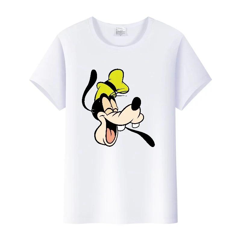 Kawaii Zomer Dames Heren Witte T-shirts 90s Tops Harajuku Blouses Dames T-shirt Disney Cartoon Goofy Goof Kleding Oversized T-shirt XXL