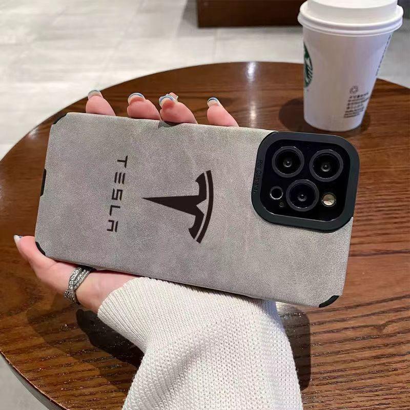 AMK1 T-TeslaS Car Logo Phone Case For IPhone 16 15 14 13 11 12 Pro Max Mini Xs X Xr 7 8 Plus Se Protect Cover