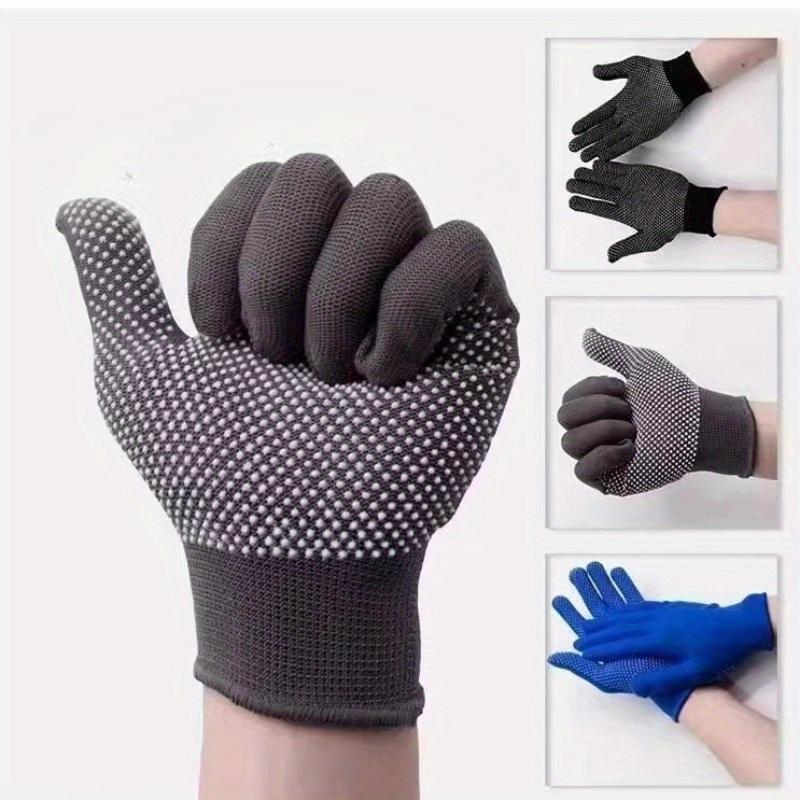 10pcs(5 Pairs)Full Finger Dotted Anti-Slip Nylon Gloves,Suitable for Outdoor Fishing Camping Cycling Fishing Gloves,Lightweight