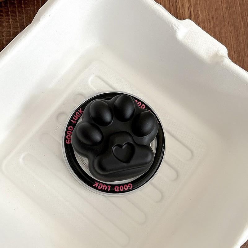 Solid Color 3D Cat Paw Magnetic Suction Phone Airbag Holder With Back Sticker Watching TV Shows Desktop Lazy People Portable