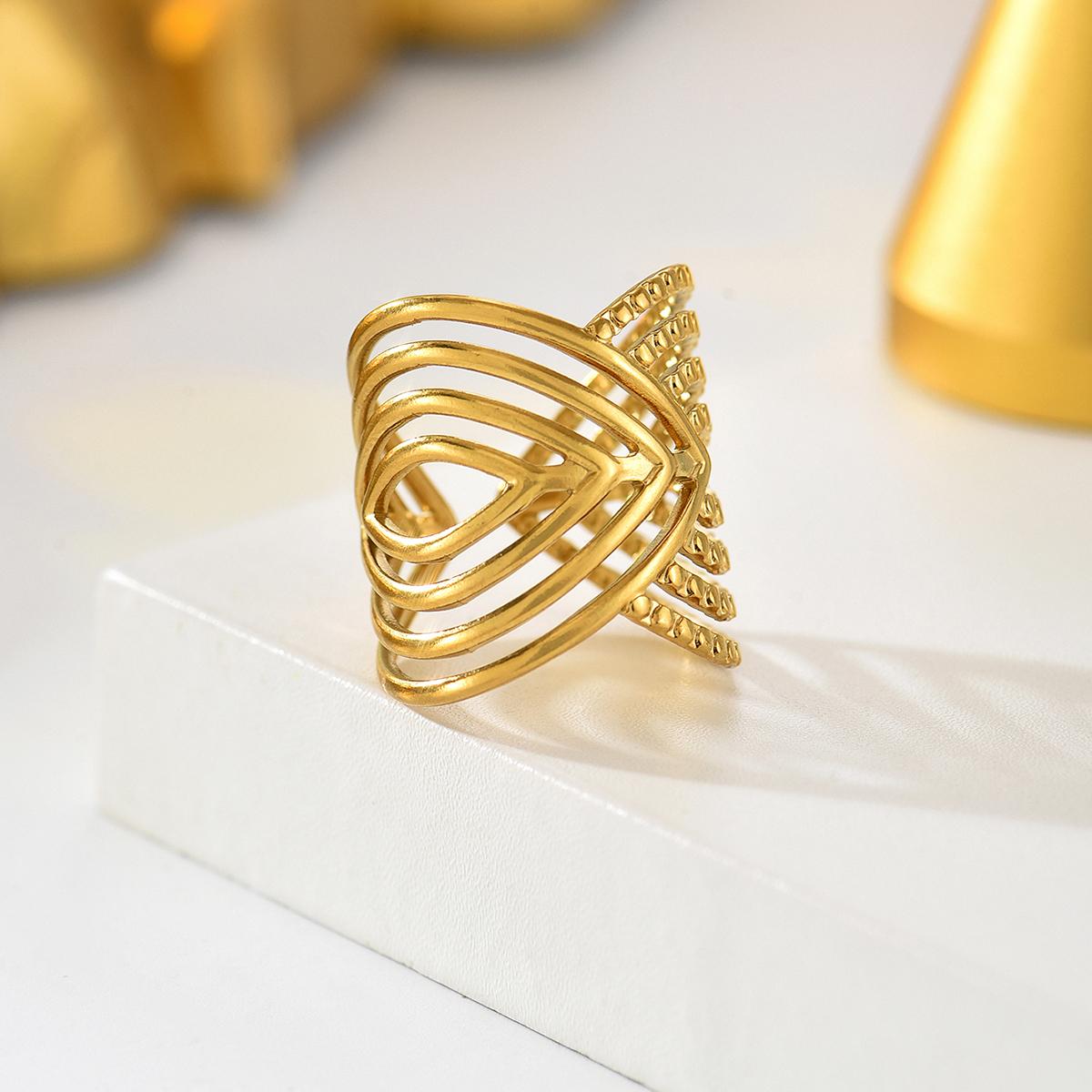 

Fashion Gothic Stainless Steel Ring Layered Branch Geometric Shaped Ring Statement Jewelry For Women Party & Daily Wear