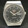 JAPAN 6309A VINTAGE SEIKO 5 AUTOMATIC MENS BLACK COLOR DIAL WATCH A701289-5 R206a-a701289