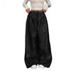 Women's Casual And Fashionable Elastic Waist Loose Wide Leg Pants