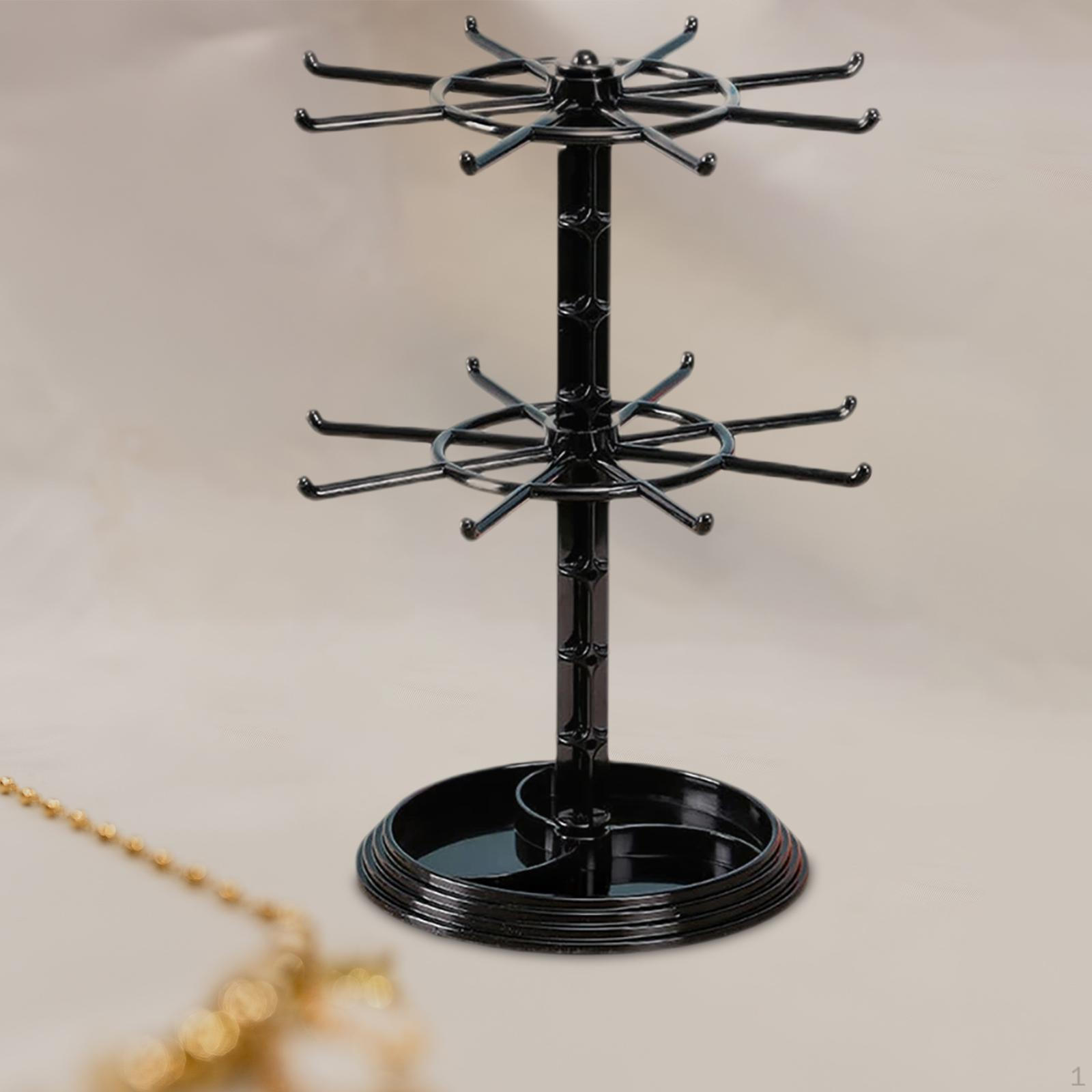 

2-слойный органайзер для сережек, подвесная стойка, легкая вращающаяся подставка для ювелирных изделий для ножных браслетов Small Round