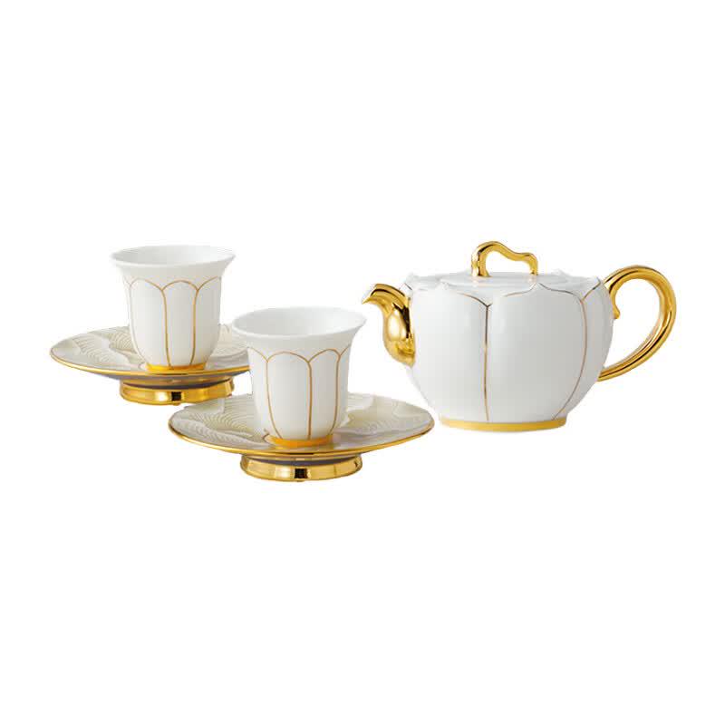 Auratic Prosperity Magnolia Ceramic Tea Set