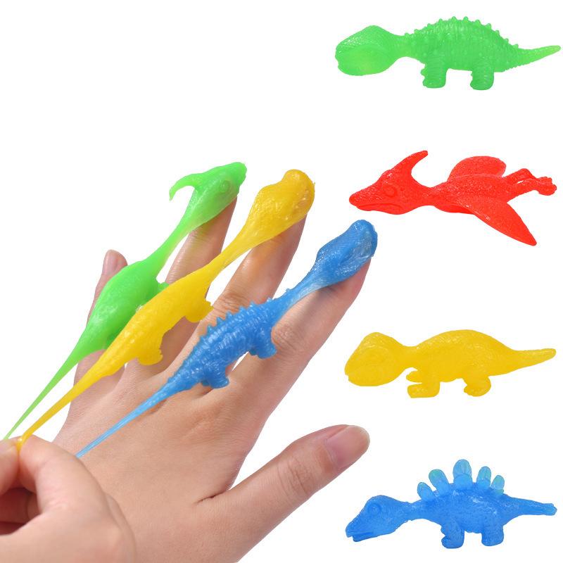Dinosaur Finger Dart Launcher: Soft Rubber Catapult Toy for Fun and Stress Relief