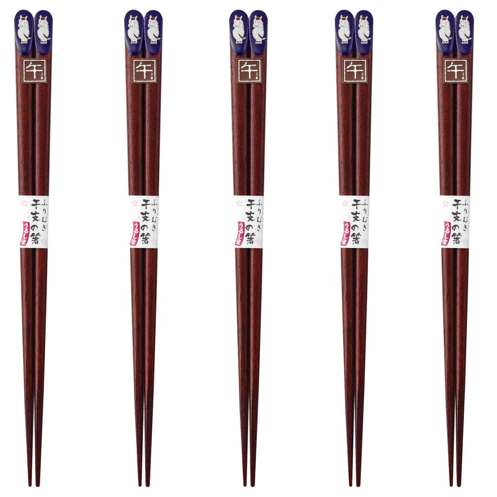 Happy Set of Made in PID4999 J-kitchens Chopsticks, 5, Material Wood, Chopsticks, Japan,