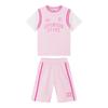 ZUOXI Girls' 2025 Summer Quick-Dry Short Sleeve Sport Set