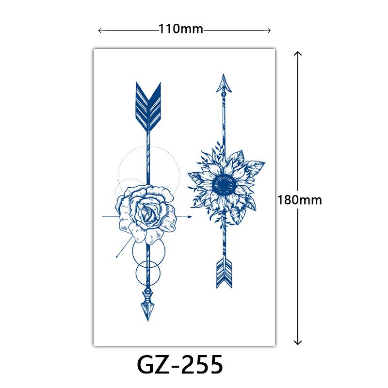 Herbal Semi-Permanent Tattoo Sticker, Semi-Permanent Tattoo Sticker, Anti-Rub, Anti-Sweat Tattoo