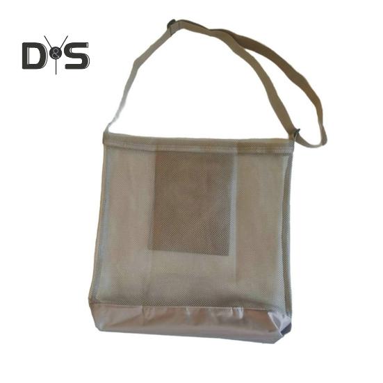 Mushroom Picking Net Bag Mesh Garden Fruit Harvest Basket Mushroom Hunting Crossbody Bag with Adjustable Strap for Outdoor Activities