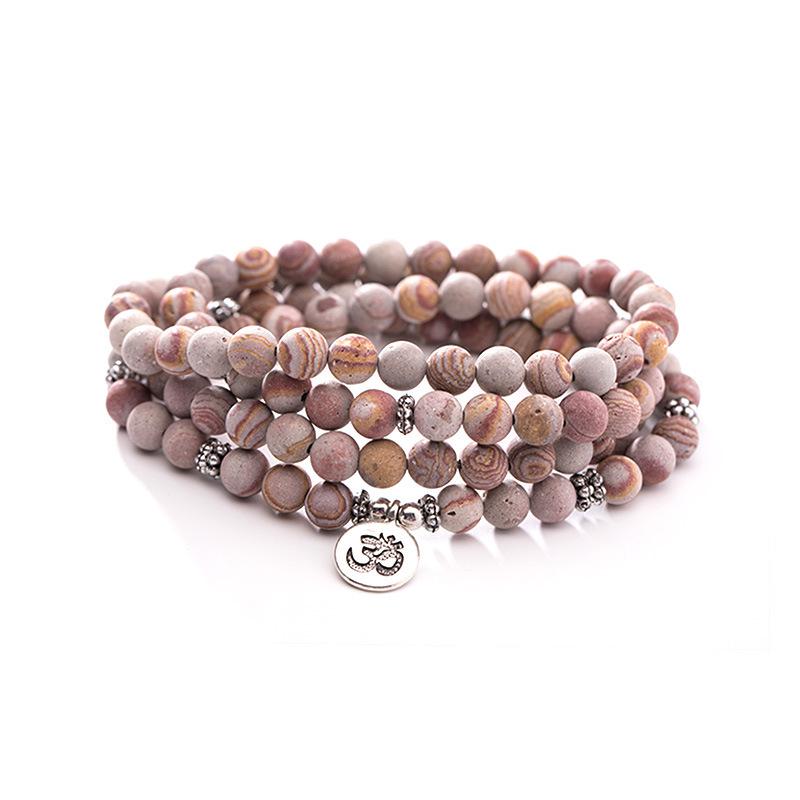 European and American Fashion Red Zebra Bracelet & 108 Beads Lotus Pendant Tree of Life Necklace