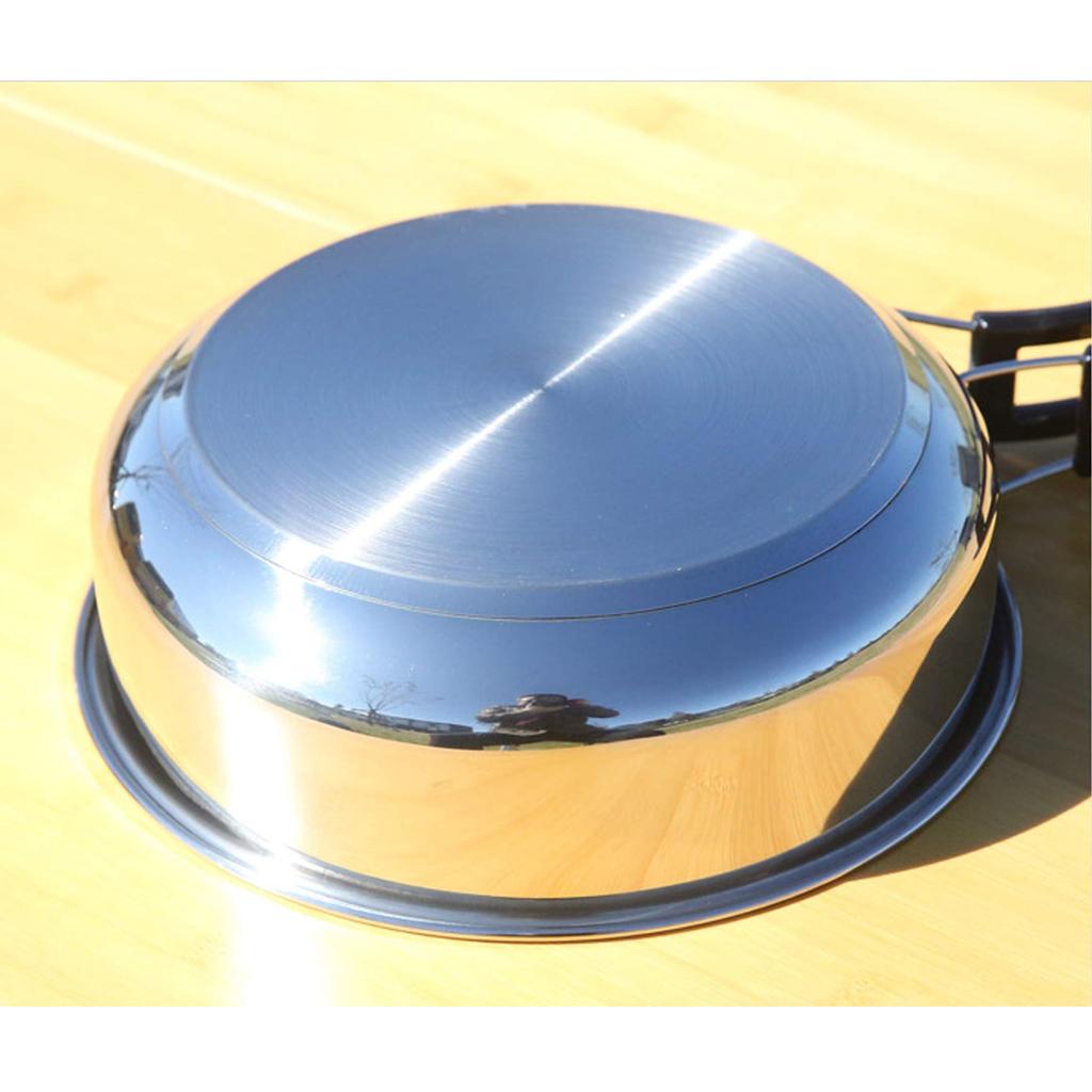 camping moon IH Compatible Stainless Steel Cooker Tableware Stainless Steel Hanging Pot Frying Pan 15 Piece Set MC210