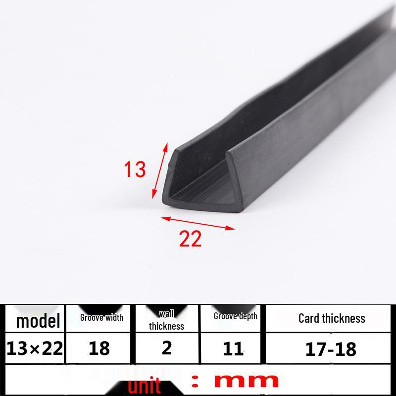 U-Shaped Rubber Anti-Collision Edge Seal Strip for Glass and Steel Plates