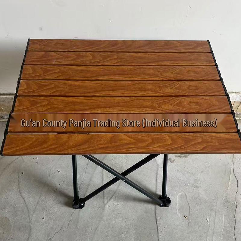 Portable Outdoor Carbon Steel Folding Table for Camping and Barbecues
