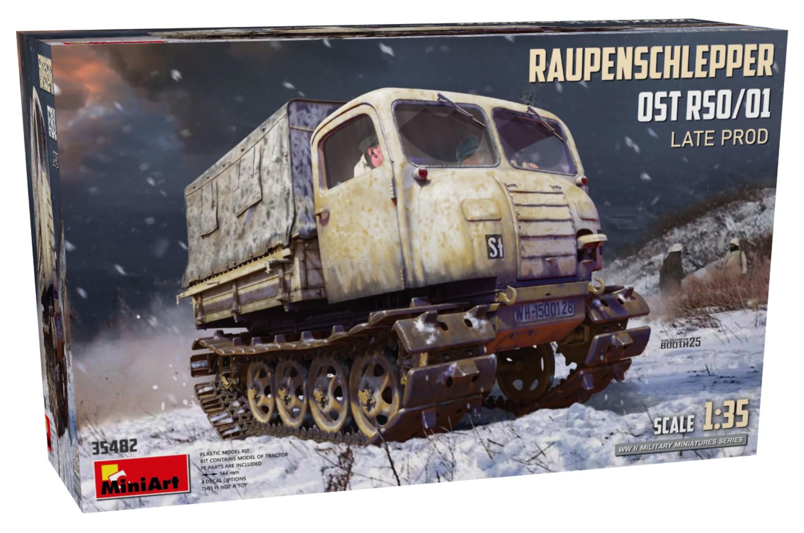 Miniart Laupenschlepper Ost Late Model Plastic Model Kit MA35482 1/35 RSO/01. (Military Vehicle)