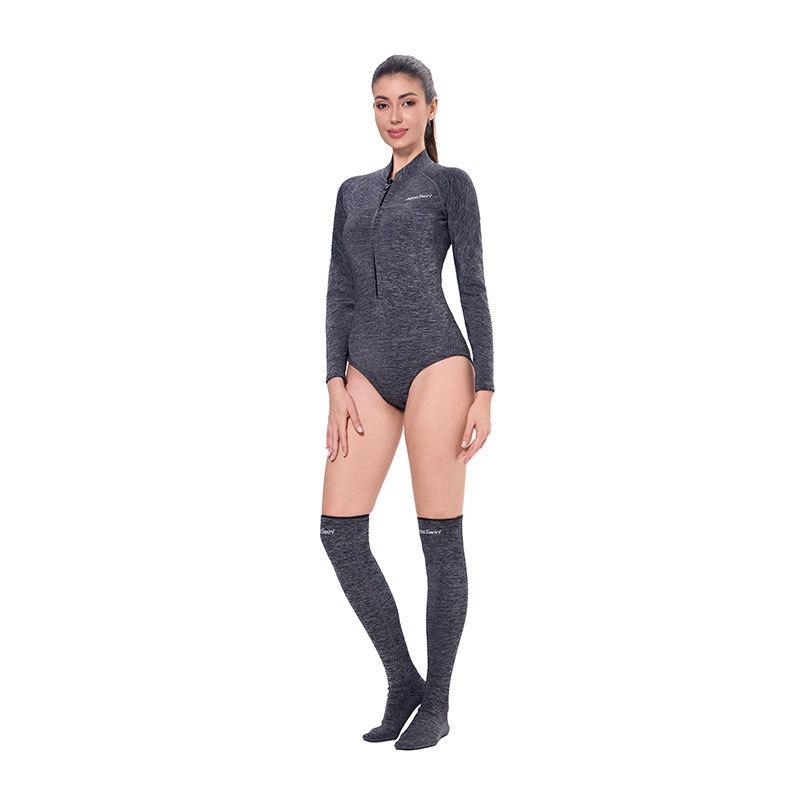 

Уличный теплый водолазный костюм Split 2 мм + костюм для сноркелинга женские длинные носки для дайвинга сексуальный мокрый костюм костюм медузы XL серый