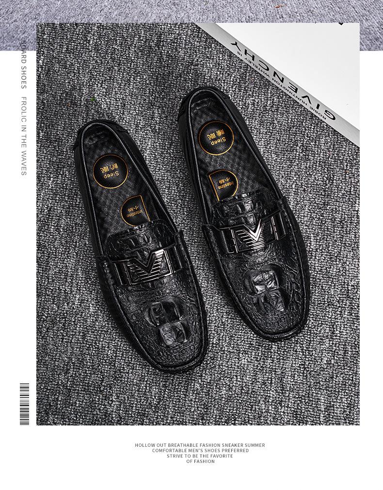 Herren 2025 Echtleder Britische Business Slipper - Atmungsaktiv, Weiche Sohle Freizeit Bohnenschuhe