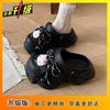 Cute Soft-soled Thick-soled Heightening Hole Shoes for Women In Summer, Super Fire Beach Bag Head Cool Slippers 2025 New Explosion