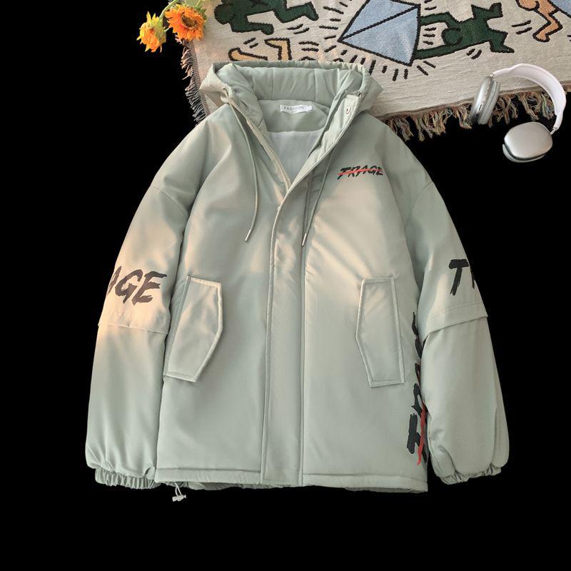 Women's Winter Fleece-Lined Cotton Jacket - Suede, Loose Fit, Y2K Style