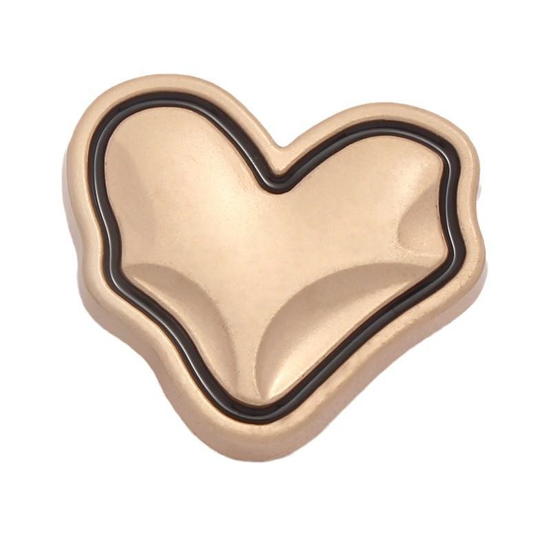 10Pcs Cute Champagne Heart Buttons - Blouse Knitted Sweater Wool Cardigans DIY Craft Button Women's Clothing Sewing Accessories
