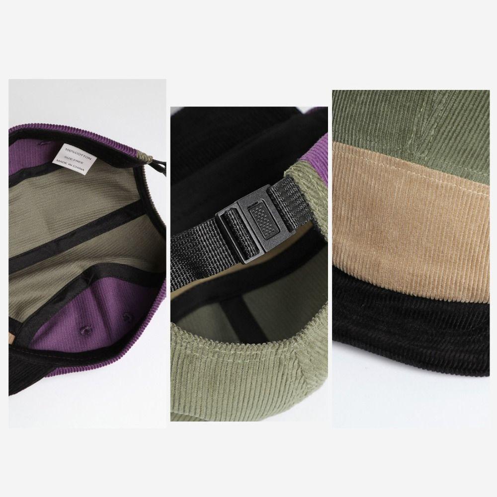 Color Matching Five-panel Sun Hat Short Brim Flat Edge Hat Baseball Cap For Autumn and Winter