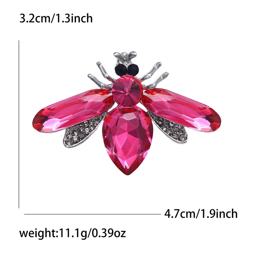 Korean Crystal Bee Brooch: Cute Insect Lapel Pin & Fashion Accessory