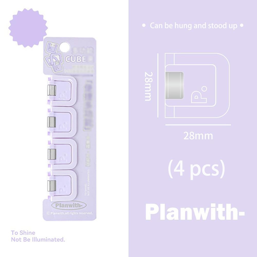 Cube shaped multifunctional student mini clip, note holder, bill holder, long tail clip, office storage