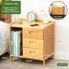 Simple solid wood bedside table, multi-layer drawer small cabinet, light luxury storage cabinet, simple bedside storage cabinet