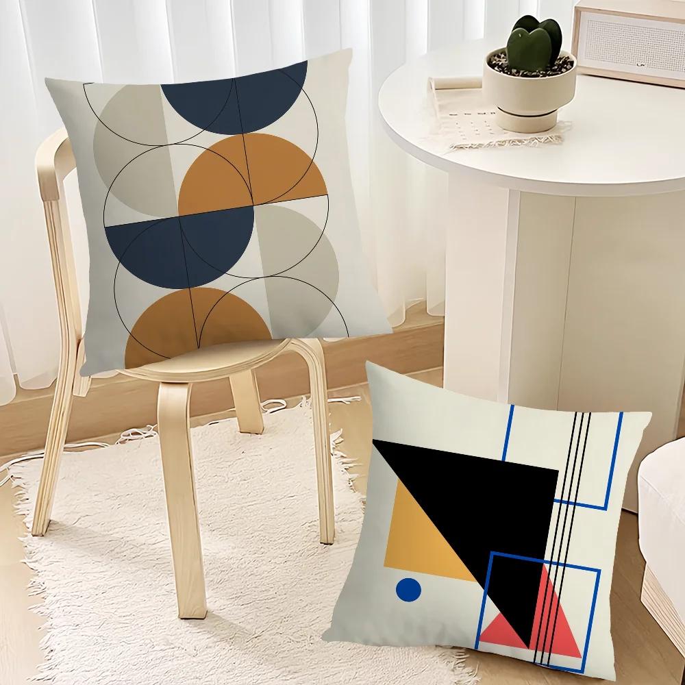 Abstract Geometric Nordic Style Soft Comfortable Pillow Case For Sofa Living Room Home Office Decor Protective Covers