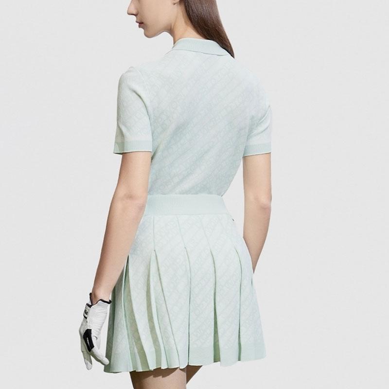 FILA Golf Series All Over Print Polo Shirt Women Tops Light-Green A11W415401F-LG