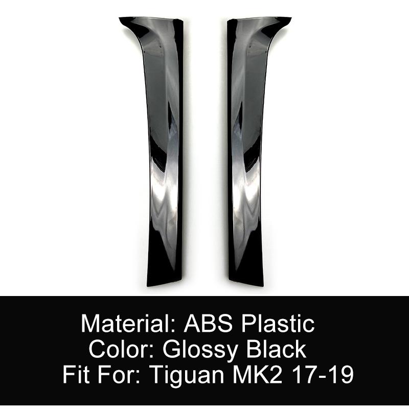 

1 пара глянцевых черных боковых автомобильных спойлеров на заднее окно, крыло для VW Tiguan MK2 2017-автомобильные внешние аксессуары, модификация Glossy Black