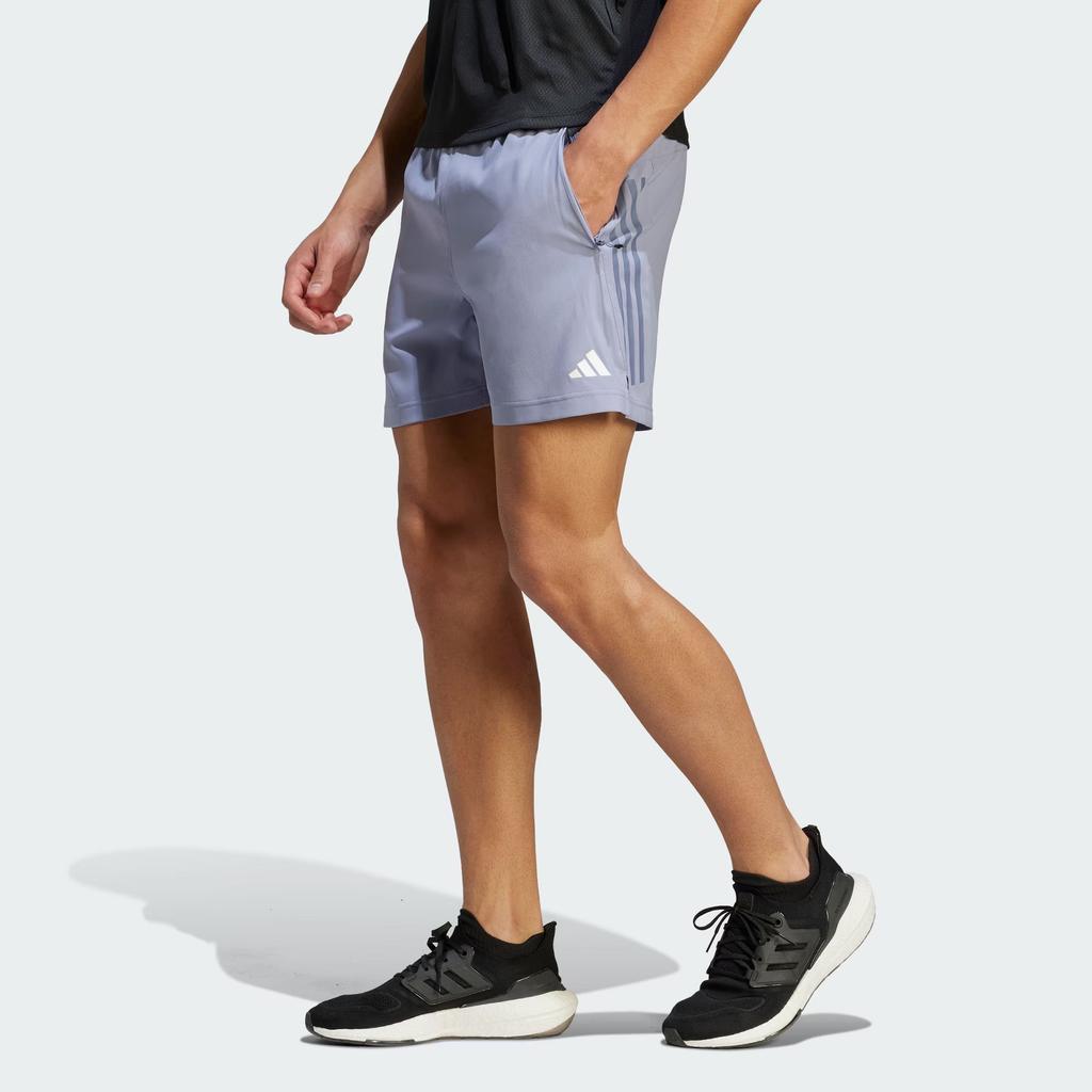 Adidas Gym Heat Shorts With Three Stripes Logo Quick-Dry Fitness Sports Shorts Men Shorts Silver Gray Violet IS1293