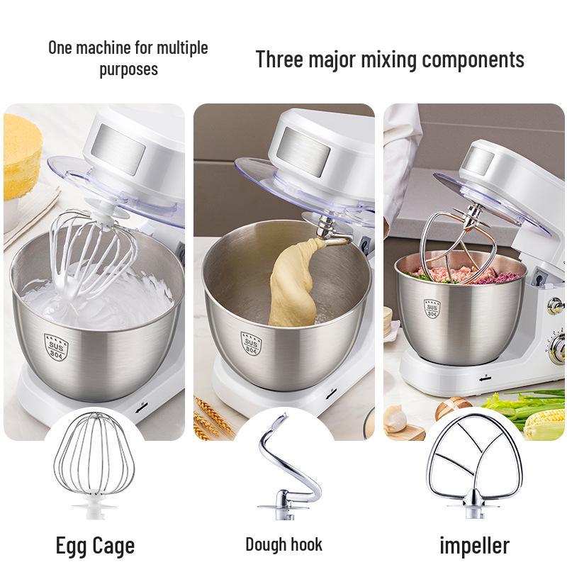 ZuanChu Multi-Functional Home Chef Mixer: Electric Dough Kneader, Egg Beater, Cream Blender