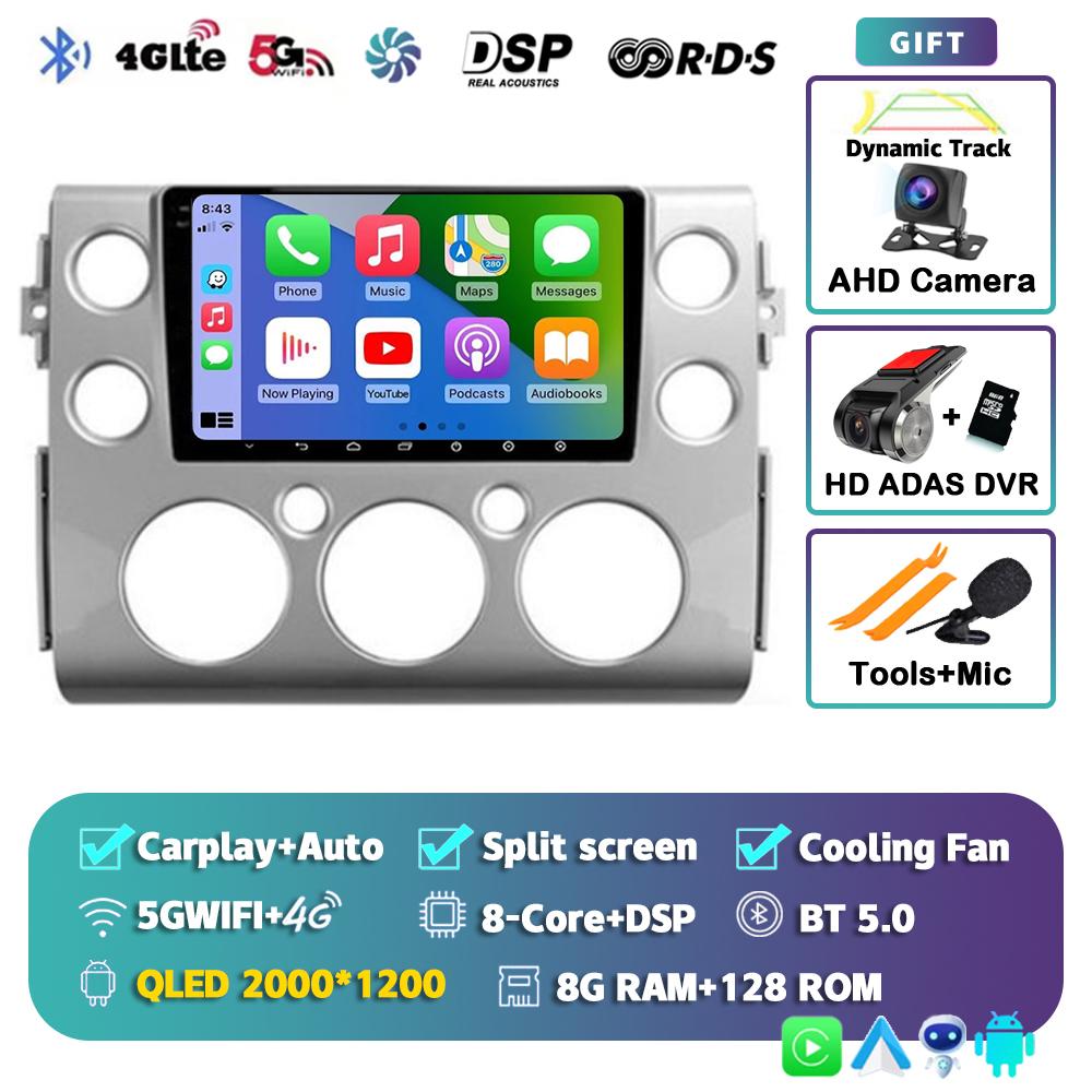 Android14 Car Radio For Toyota FJ Cruiser J15 2006 2007 2008 2009 2010 -2020 Smart Touch Screen Multimedia Player GPS Navigation