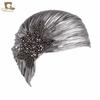 Nobile cappello indiano plissettato bronzato, accessori gioiello foulard berretto TJMC