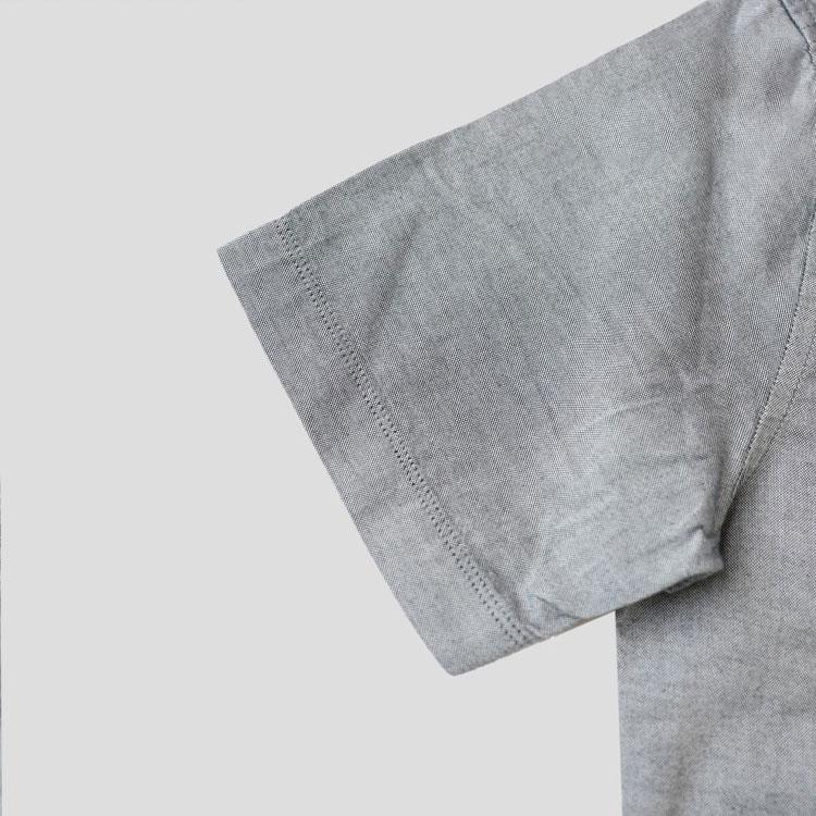 Timberland Solid Color Button Down Casual Short Sleeve Shirt Men Shirts Gray A1VYD-B68