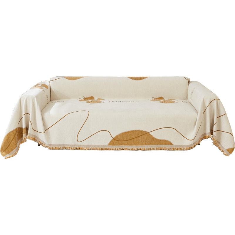 Anti-cat scratch sofa cover, simple modern chenille dust-proof four-season universal seat cushion cover, full cover cloth towel blanket
