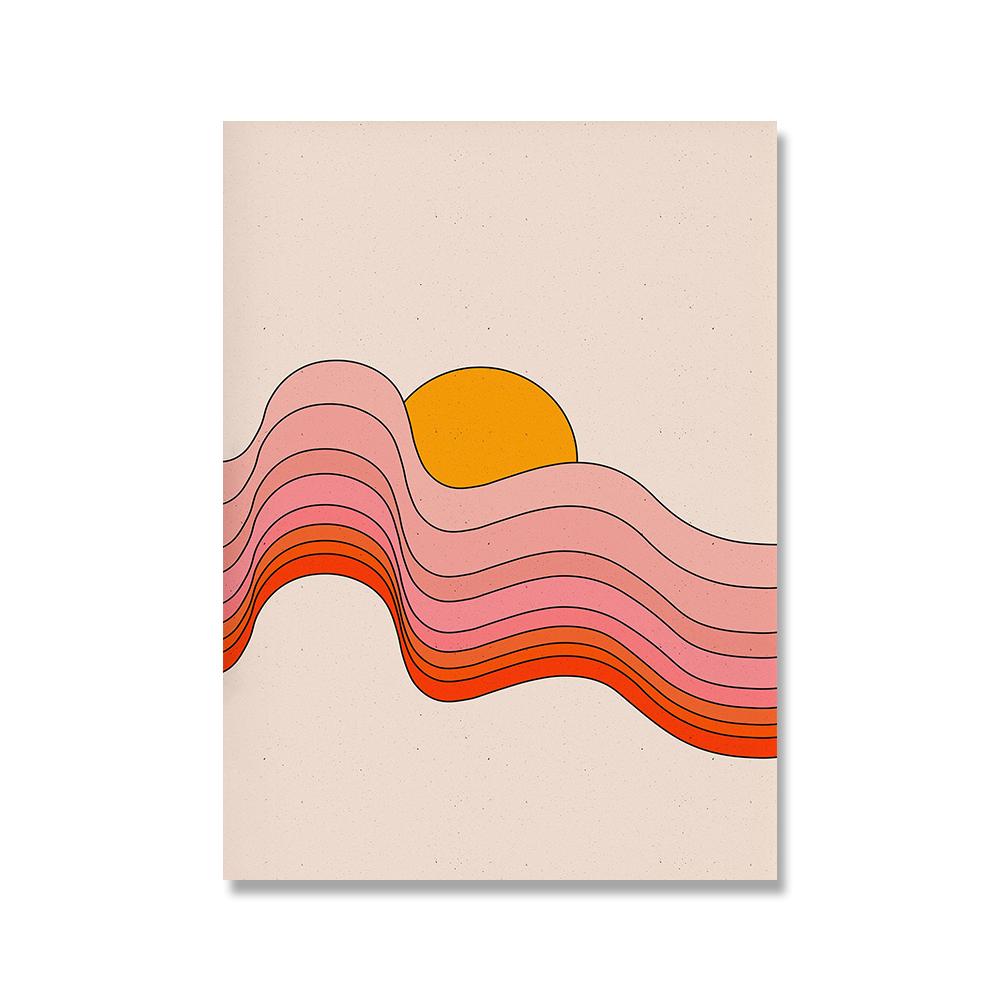 Modern Tame Impala Wave Rainbow Poster Wall Art Print Abstract Color Line Graphic Head Canvas Painting Picture Living Room Decor