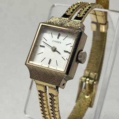 Used [CITIZEN] Citizen Women's Watch Manual Winding Working 4-677145S GP Gold Plated Vintage