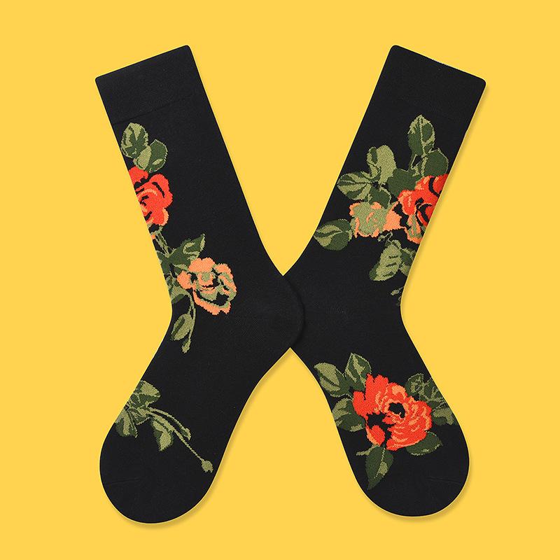AB New Fashion Socks for Men and Women Colorful Cartoon Animal Cotton Sock Hip Hop Funny Plant Mushroom Bird Stocking