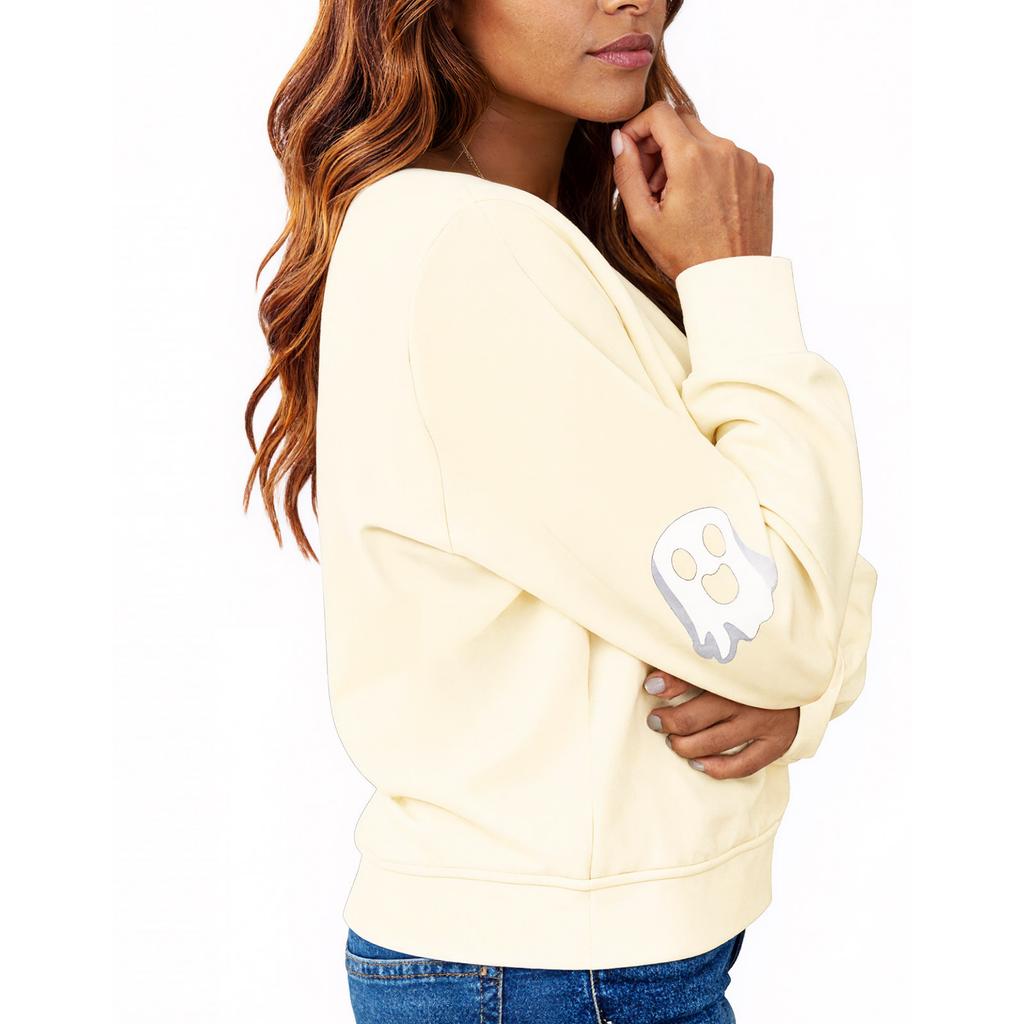 Women Tops Women's Long Sleeve Sweatshirt Casual Crewneck Loose Fit Pollover Fleece Tops