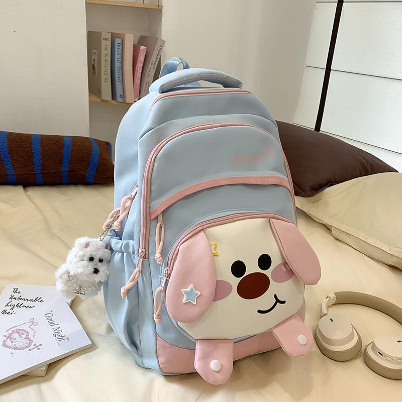 New high-value, fresh and sweet original style cute dog backpack women's lightweight large-capacity backpack