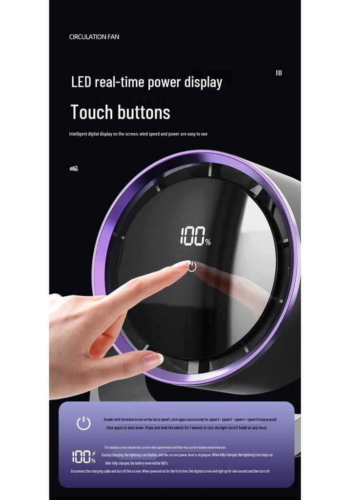 Eslite USB Desk Lamp & Fan: Portable, Wall-Mountable Small Fan for Office, Dorm, or Home.