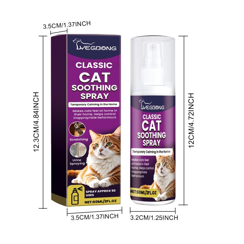 60Ml Cat Soothing Calming Spray Prevent  And Disorderly Urination Mild Ingredients Reduces  Furniture